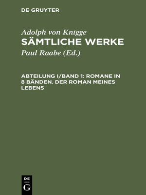 cover image of Romane in 8 Bänden. Der Roman meines Lebens